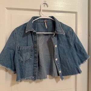 Cropped Free People Jean Jacket